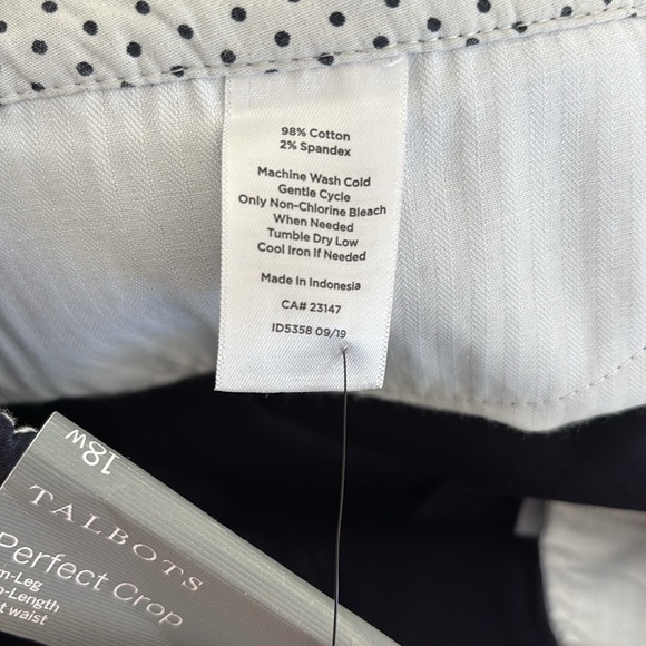 Talbots Perfect Crop Pants in Indigo Blue Size 18W - Picture 12 of 12
